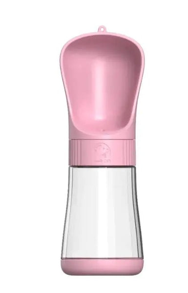 Bouteille d'Eau 2 - en - 1 : L'Indispensable des Aventuriers - Rose 330ml La classe des quatre pattes | Accessoires de Balade