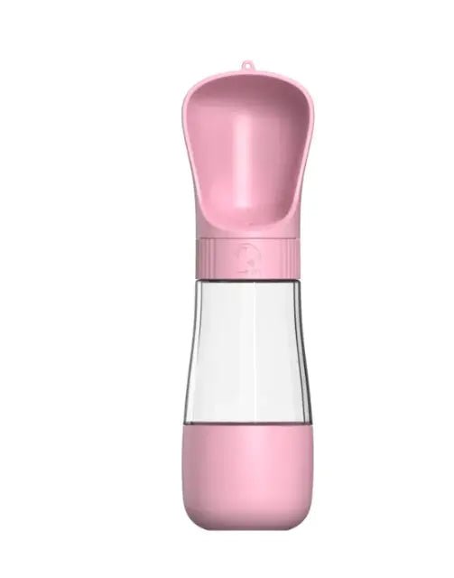 Bouteille d'Eau 2 - en - 1 : L'Indispensable des Aventuriers - Rose 490ml La classe des quatre pattes | Accessoires de Balade