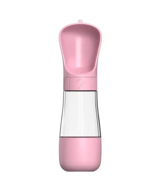 Bouteille d'Eau 2 - en - 1 : L'Indispensable des Aventuriers - Rose 490ml La classe des quatre pattes | Accessoires de Balade