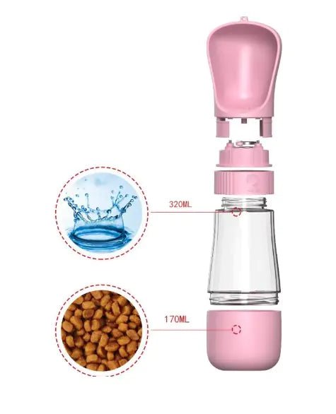 Bouteille d'Eau 2 - en - 1 : L'Indispensable des Aventuriers - Vert 330ml La classe des quatre pattes | Accessoires de Balade