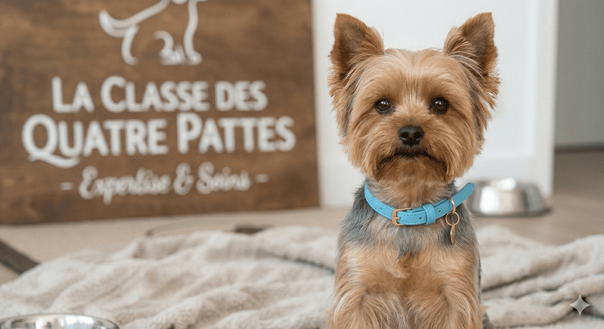 Collier Expert "Poids Plume" – Spécial Petites Races (Yorkshire, Chihuahua, Chiot) - Noir La classe des quatre pattes |