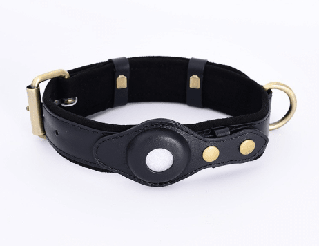 Collier GPS pour chien en cuir: sécurité et élégance - Noir La classe des quatre pattes |