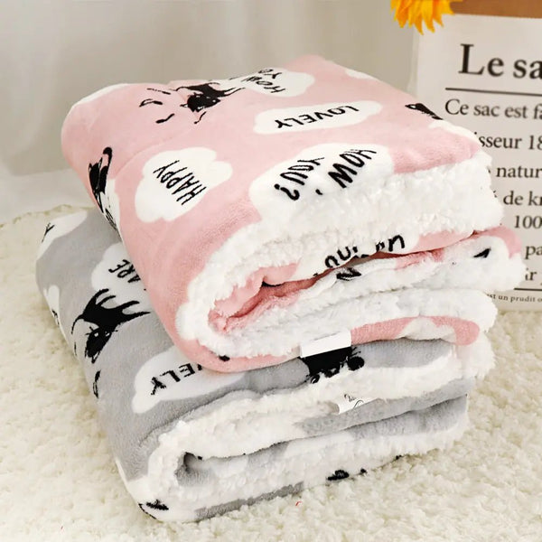 Couverture Polaire Apaisante "Cocon Douillet" – Idéal Assorti aux Paniers - Rose La classe des quatre pattes | Couchage et Bien - être.