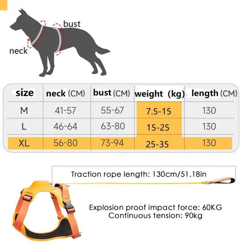 Dog Vest Harnesses Traction Lead For Puppy Portable Dog Harness For Traveling Puppy Vest Traction Lead For Outdoors - XL La classe des quatre pattes |