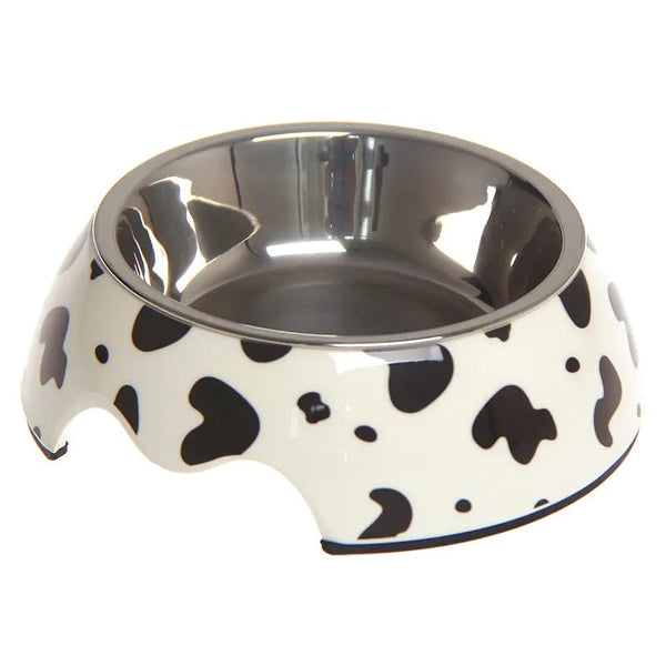 Gamelle Chien Anti - Dérapante en Acier Inoxydable - La Classe des Quatre Pattes - S / Couleur vache La classe des quatre pattes |