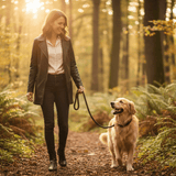 Laisse en cuir pour chien Premium - Résistante et élégante pour chiens moyens et grands - La classe des quatre pattes |