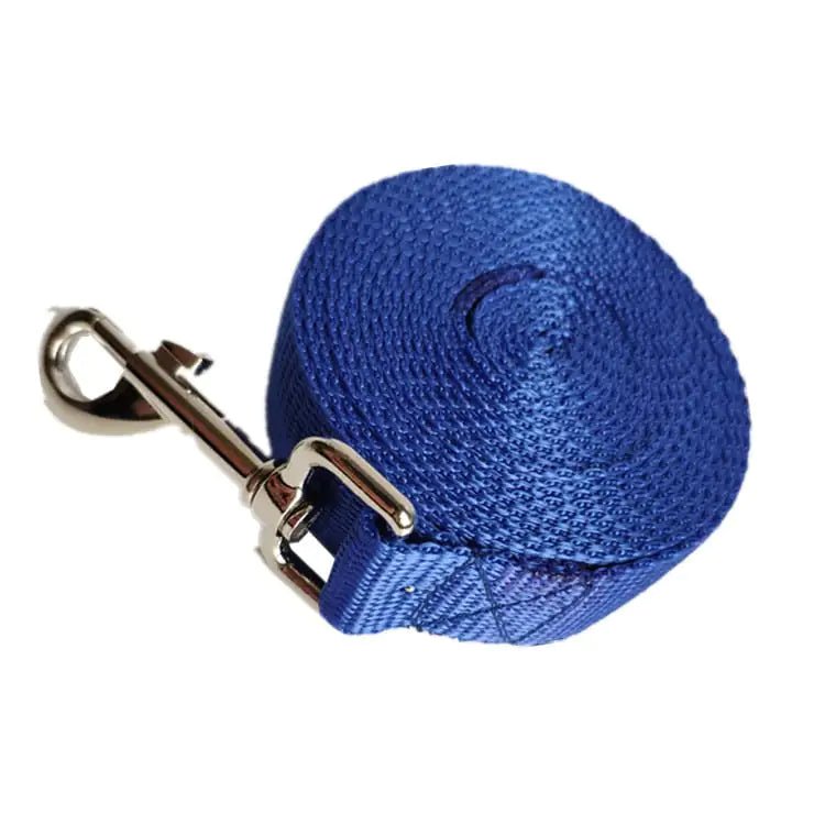 🐾 Longe d’Éducation Canine – 2,5 cm – De 3 m à 50 m L’outil indispensable pour des promenades éducatives sûres et efficaces - Bleu La classe des quatre pattes |