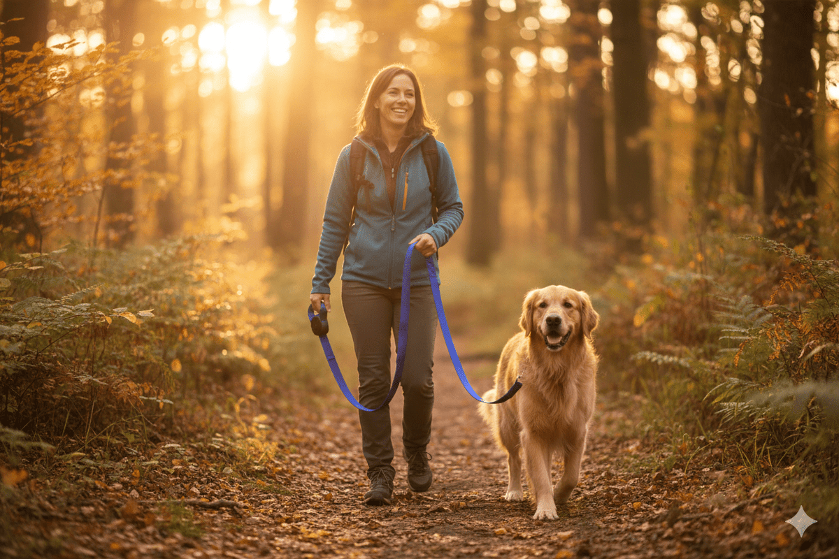 🐾 Longe d’Éducation Canine – 2,5 cm – De 3 m à 50 m  éducatives sûres et efficaces - Bleu La classe des quatre pattes |