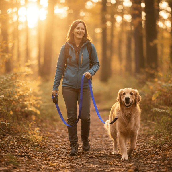 🐾 Longe d’Éducation Canine – 2,5 cm – De 3 m à 50 m  éducatives sûres et efficaces - Bleu La classe des quatre pattes |