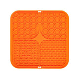 Pet Lick Silicone Mat Pet Slow Food Plate Dog Bathing Distraction Silicone Dog Sucker Food Training Dog Feeder Supplies for Dogs - Orange La classe des quatre pattes |
