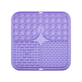 Pet Lick Silicone Mat Pet Slow Food Plate Dog Bathing Distraction Silicone Dog Sucker Food Training Dog Feeder Supplies for Dogs - Purple La classe des quatre pattes |