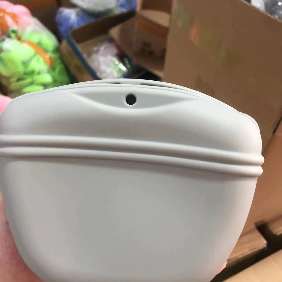 🐾 Sac d’Entraînement en Silicone – Idéal pour Viande & Friandises Humides - Gris La classe des quatre pattes |