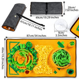 Tapis de Fouille Maxi - Stimulation XL - Vert / 60*80 La classe des quatre pattes | Jouet d'occupation et d'éveil